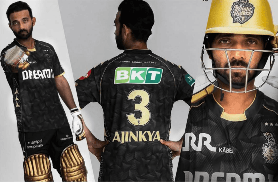 KKR IPL 2025 Black & Gold Jersey