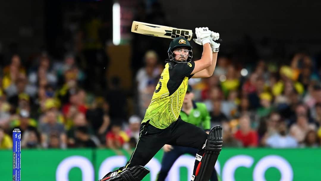 Tim David playing for Australia 
